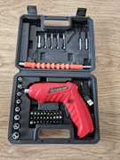 Wkretak elektryczny Czerwony Wkrętarka 3.6V 5Nm Walizka 47 elementów 