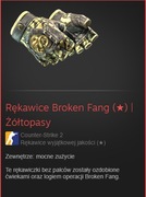 Rękawice Broken Fang | Żółtopasy | OKAZJA SKINY CS:GO / CS2 KOSA 