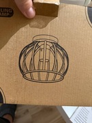 Lampa sufitowa loft czarna z drewnem E27 max 60W