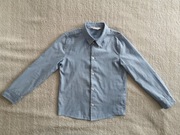 Niebieska elegancka koszula z długim rękawem H&M easy iron 128