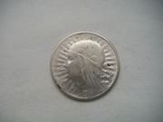 POLSKA MONETA  2 zł 1934 r. GŁOWA KOBIETY JADWIGA (SREBRO ) 