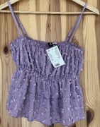 Koszulka na ramiączkach top bluzka fioletowa nowa XS H&M