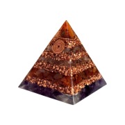 Orgonit Piramida Odpromiennik Rękodzieło Agat Kryształ Górski Ametyst