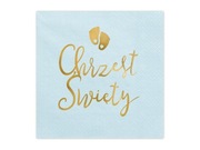 Serwetki papierowe na Chrzciny niebieskie 12 szt