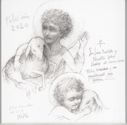 Kopia szkicu autorstwa Kiko Argüello na Święta Bożego Narodzenia 2020