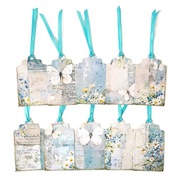 Tagi Etykiety Papierowe Zawieszki Metki Margeryki 10 szt. 9,5x5,7 cm.