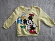 Żółta ocieplana bluza Myszka Miki Mickey Kaczor Donald Disney 98 jak nowa