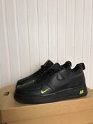 Buty używane Nike Air Force 1 Low org czarne neonowe skorzane 38,5