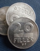 Moneta Węgry 20 fillerów 1983