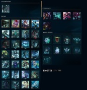 Konto League of Legends LoL West EUW 68lvl 107champ 15+29 Skins Gold IV