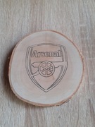 Arsenal Londyn. Podkładka pod kubek. Naturalne drzewo 