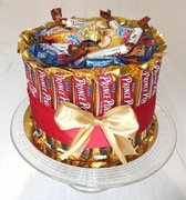 Tort ze Słodyczy, Kosz Prezentowy, Prezent, Urodziny, Imieniny