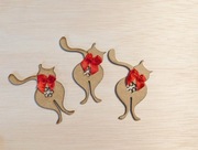 Świąteczne kocie dekoracje - 3 sztuki w zestawie