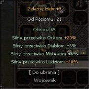 ZELAZNY HELM +9 4BON 10LUDA 20ORKI METIN2009