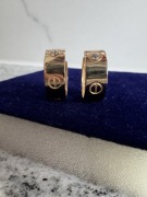 Złote kolczyki koła próba 585 jak cartier love śrubki