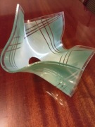 Klosz szklany PRL do żyrandola, kinkietu