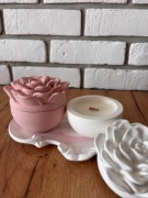 Świeca dekoracyjna w formie kwiatu | ręcznie robiona | wosk sojowy