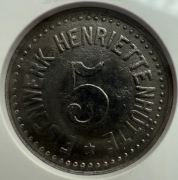 5 Pf Henriettenhutte VF35 Huta Henrietta Przemków Primkenau Opalanki