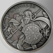Srebrna moneta Achilles Legendary Warriors 1 uncja Antique