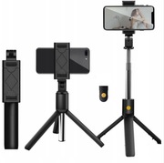 Uchwyt selfie-stick trójnóg statyw tripod Bluetooth K07 czarny