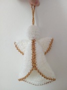 Anioły na choinkę szydełkowane 