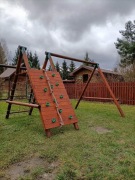 Huśtawka ogrodowa + ścianka wspinaczkowa/siatka