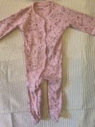 Śpioszki pudrowy róż niemowlęce dziewczęce