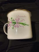 Kubek emaliowany Lavender z uchem 11,5 cm