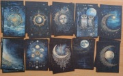 kartki 30 szt motyw księżyca kosmos magia scrapbooking