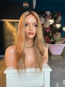 Peruka NATURALNA tkana ręcznie LACE FRONT imitacja skóry SECRET HAIR