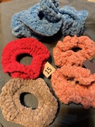 Scrunchies supermiękkie handmade 100% szydełkowe