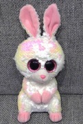 Maskotka  TY - Króliczek  biało-różowy- cekiny 23 cm