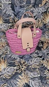 Torebka mini koszyk na szydełku