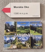 Magnes na lodówkę. Zakopane. Morskie Oko. Czarny Staw. Tatry. Giewont.