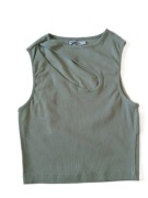Maariyah crop top damski zielony r L