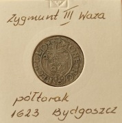 Zygmunt III Waza półtorak 1623 Bydgoszcz