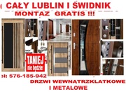 Drzwi z montażem zewnętrzne -wejściowe wewnętrzne antywłamaniowe