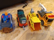 Psi Patrol + lokomotywa Tomek + dźwig – zestaw pojazdów dla dzieci