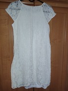 Biała ażurowa sukienka 