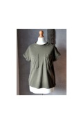 T-Shirt bluzka khaki z grubszej bawełny basic XS S