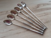 POSREBRZANE ŁYŻECZKI DO DRINKÓW SŁOMKI