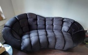 Czarna porno sofa / retro ze stolikiem
