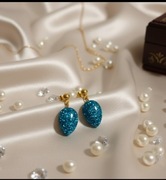 Ocean Deep – Wiszące Kolczyki Łezki w Kolorze Turkusowym