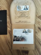 400- rocznica urodzin jana Heweliusza. Folder zawiera znaczek i kopertę FDC