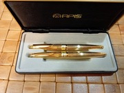 Pióro i długopis APIS, Korea, lata '80, kolor złoty, bardzo dobry stan