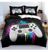 Pościel  Gamer 135x200cm poszewka na poduszkę 80x80cm konsola pad 