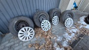 4 felgi z oponam zimowymi VW Audi Skoda Seat