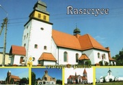 Raszczyce Gm. Lyski - Kościół - Pocztówka.
