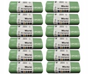 Worki na odpady śmieci zielone uniwersalne LD 60l Zestaw 12x 10szt. zielone