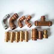 Kolanko Trójnik Mufa złączki typu Press zaciskane zaciskowe mosiądz miedź